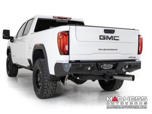 GMC Sierra 2500 Bomber Rear Bumper w/ Blind Spot and Backup Sensor Cutouts